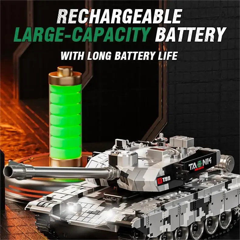 Rc Tank 99 T90 Remote Control Tanks 13Ch Shootting Function Crawler Battle Toy Car Model Electronic Toys for Boys Children Gifts 5