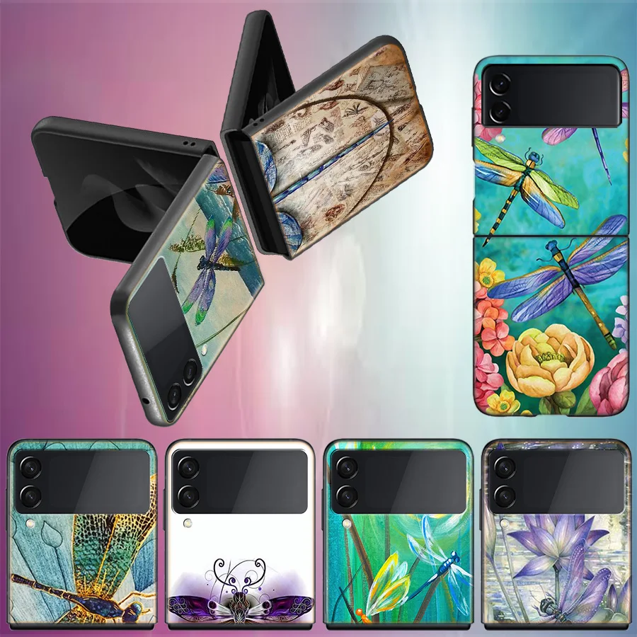 Dragonfly Per Samsung Galaxy Z Flip 5 4 3 Custodia Rigida Antiurto Per Telefono Z Flip 5 5G Z Flip 5 4 5G Tpu Pc Hard Coque Funda