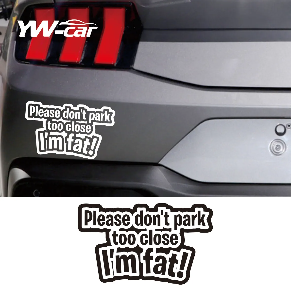 

FUNNY Car Stickers Don't park too close I'm Fat DECAL FOR CAR VAN LAPTOP VINYL STICKER caravan accessories