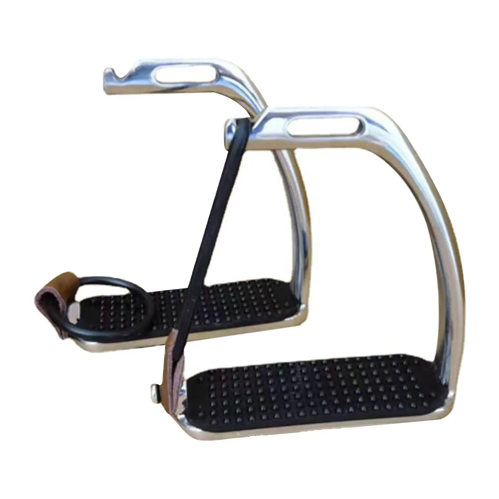 2x Horse Riding Stirrups Training Tool, Non Slip Rubber Pad, English Riding Hose Saddle for Outdoor, Adults Accessories