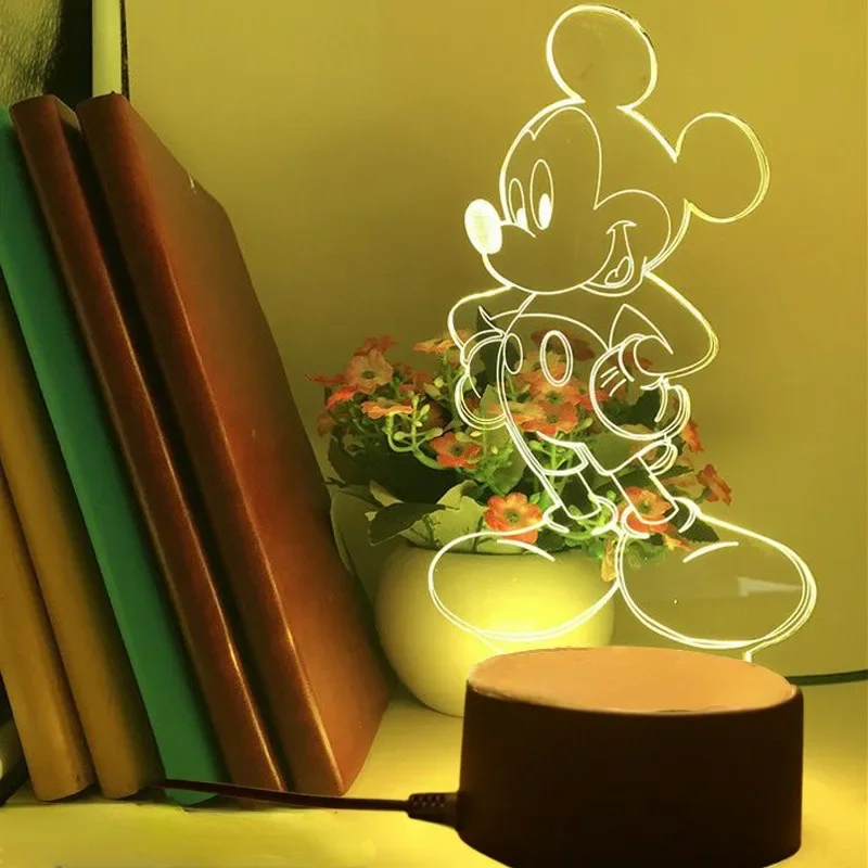 希少 Disney LED BIG ミニー ミッキー2体 3Dモチーフライト ディズニーミッキーナイトライト 3D ミニーマウスビジュアル LED