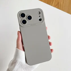 Yellow Liquid Silicone Shockproof TPU Soft Bumper Phone Case - iPhone 16 (Titanium)