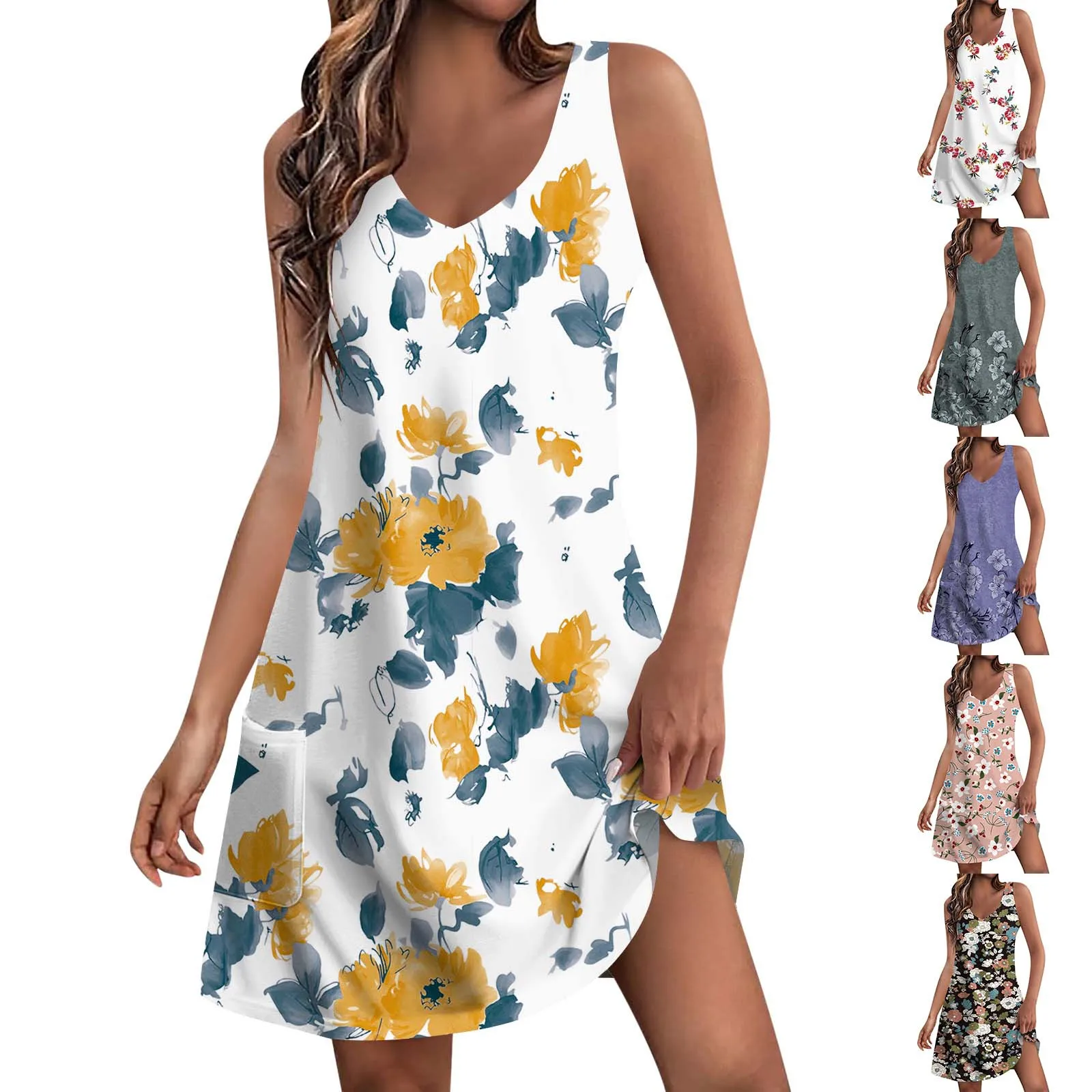 

Women's Casual Dresses Short Sleeved Tie V Neck Ruffled Midi Flowy Dress New V Neck Youthful Summer Maxi Dress vestidos largos