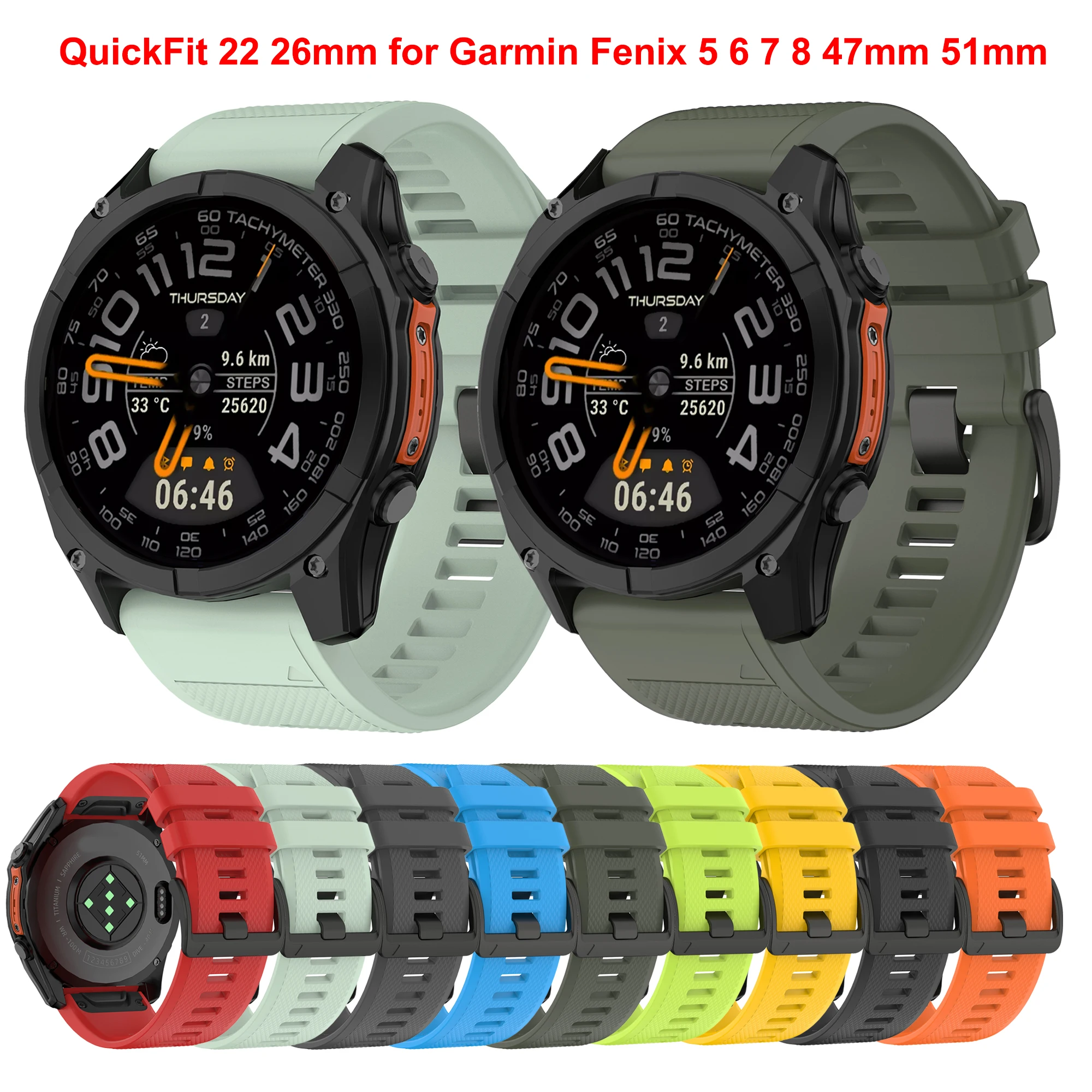 Premium Silicone QuickFit Strap - Durable and Versatile Watch Band Replacement