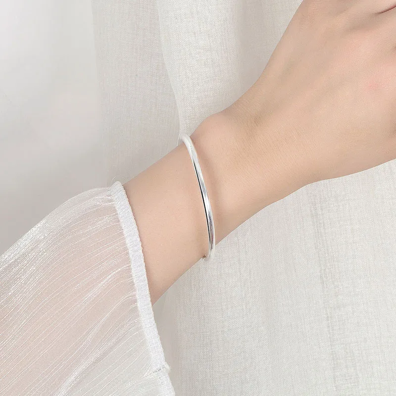 Bangle bracelet Fashion Vintage 925 Stamp Silver Color Jewelry For Women