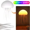 Cartoon Jellyfish Night Light RGB Gradient Cute Jellyfish Bedside Lamp Voice Control Type-C Charging Atmosphere Light LED Lamp 4