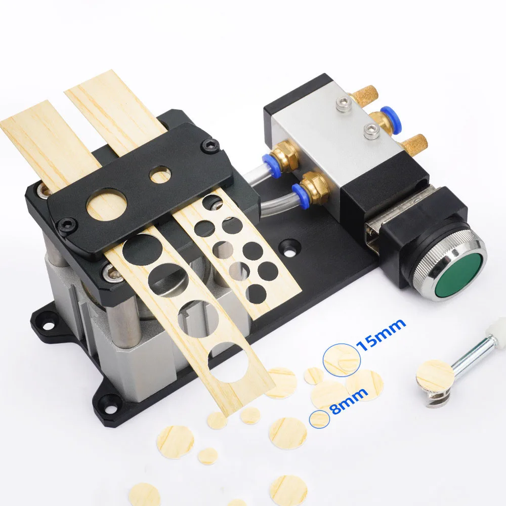 

F50 8/15mm 2 In 1 Edge Banding Punching Hole Machine Pneumatic Edge Bander Hole Guide Edge Banding Leather Hole Punch
