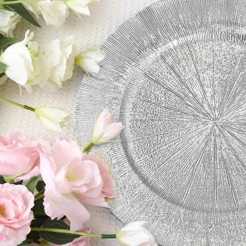 Gold Chargers Plates 13 Inch Golden Charger Plate Decorative Charger Plates 100 Pieces Tableware Dish for Wedding Events