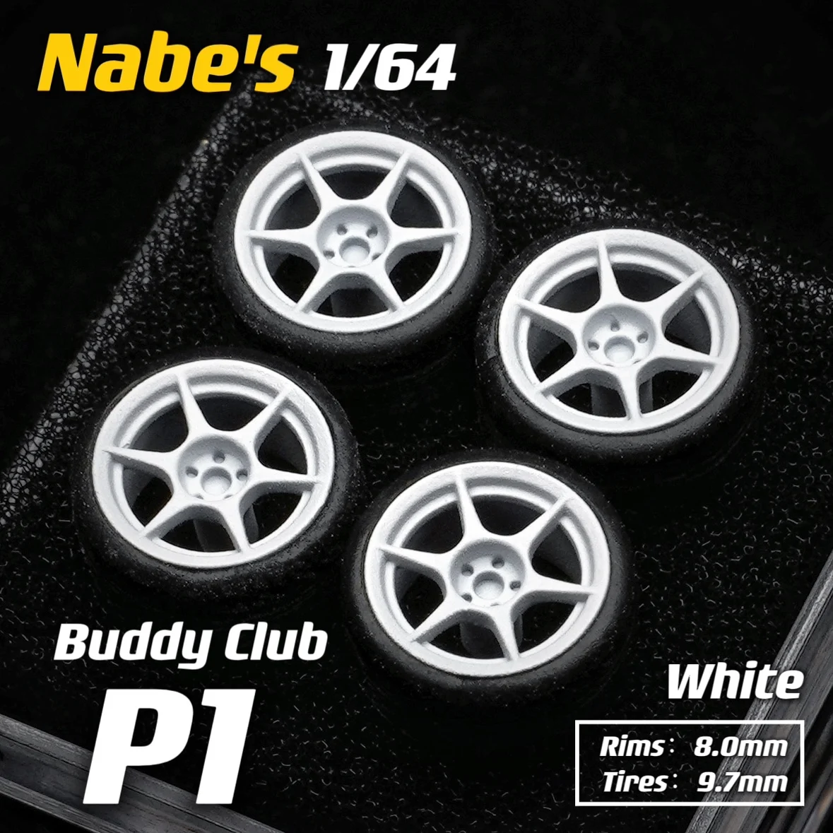 16 Inch Alloy Wheel|1/64 Scale Alloy Wheel & Tire Set For Rc