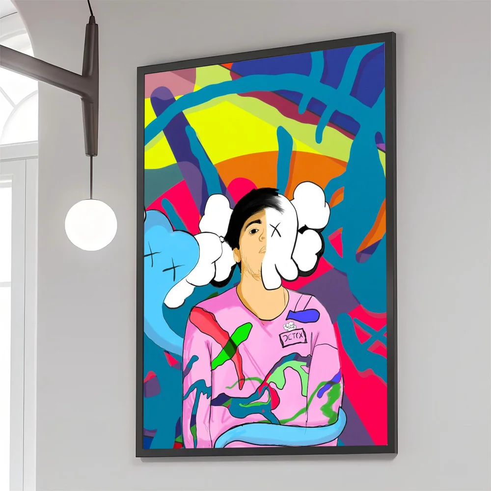 thumbnail image 1 of 1 póster de estatua de K-kaws-art, póster adhesivo de película, pegatina de papel Kraft retro, bricolaje, para habitación, bar, cafetería, arte estético, pintura de pared, 1 of 5