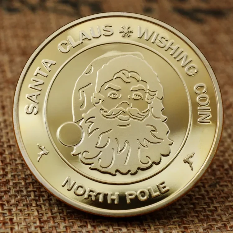 Festive Holiday Souvenir Coin Collection - Metal Craft Keepsakes