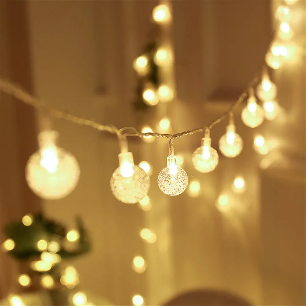Description Picture 3 of item3M LED Light Crystal Ball Outdoor Garden Camping Light String 20 LED Lights Waterproof Garland Light Ramadan Decorations