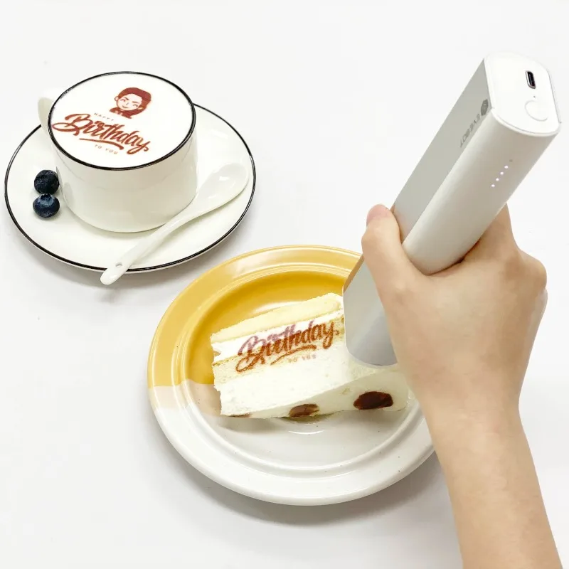 

Digital Handheld Coffee Printer Portable Cake Printer Edible Food Printing Machine Inkjet All Surfaces PrintPen