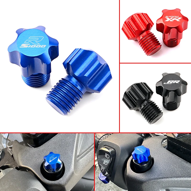 

For BMW S1000R S1000XR RR S 1000XR R S1000 R RR XR Accessorie Motorcycle M10*1.5 Mirrors Hole Plug Screws Caps Mirror Hole Cover