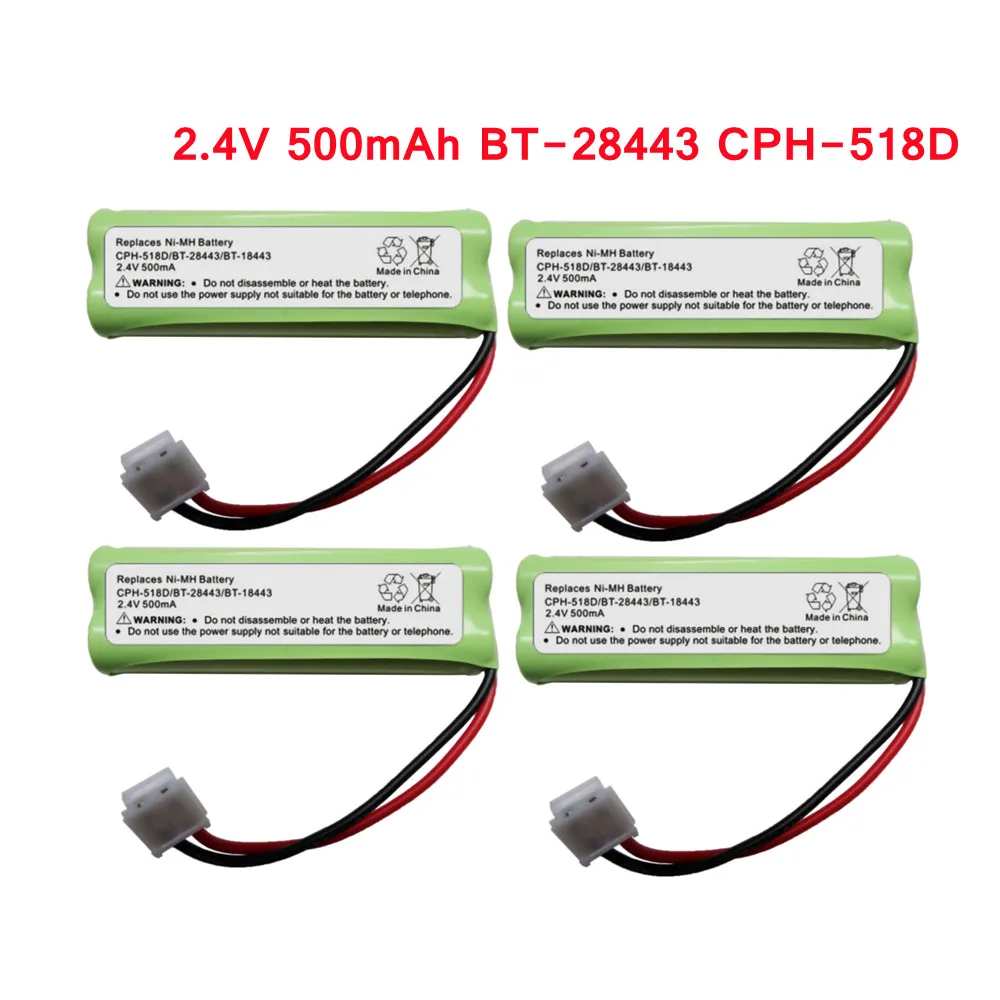 

2.4V 500mAh Battery for CPH-518D BT-28443 BT18443 Home Phone Walkie Talkie 2.4v NIMH Rechargeable Battery