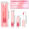 DUNUF18 Diamond Glitter Liquid Lip Balm Lasting Non-Stick Cup Waterproof Metallic Shimmer Matte Full Color Lip Gloss 6