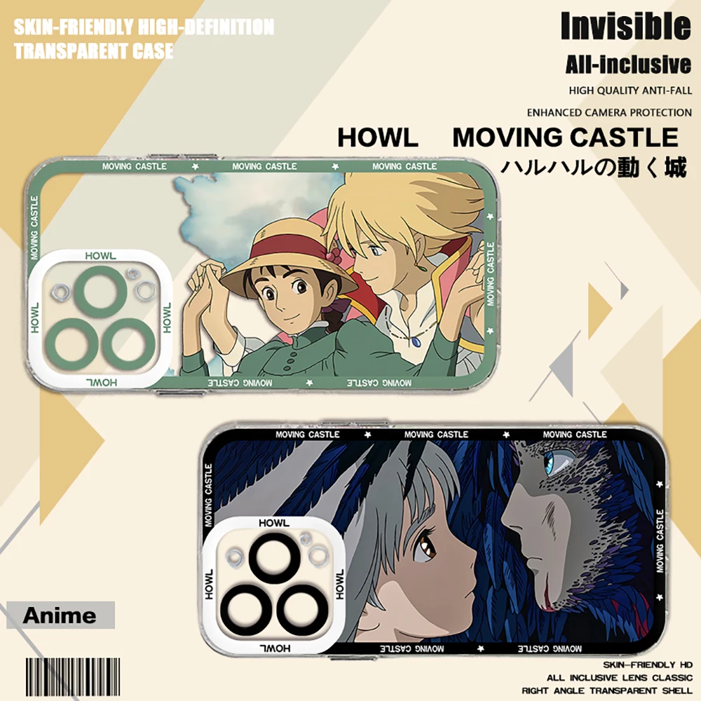 Clear Soft TPU Motion Phone Case with Howl's Design