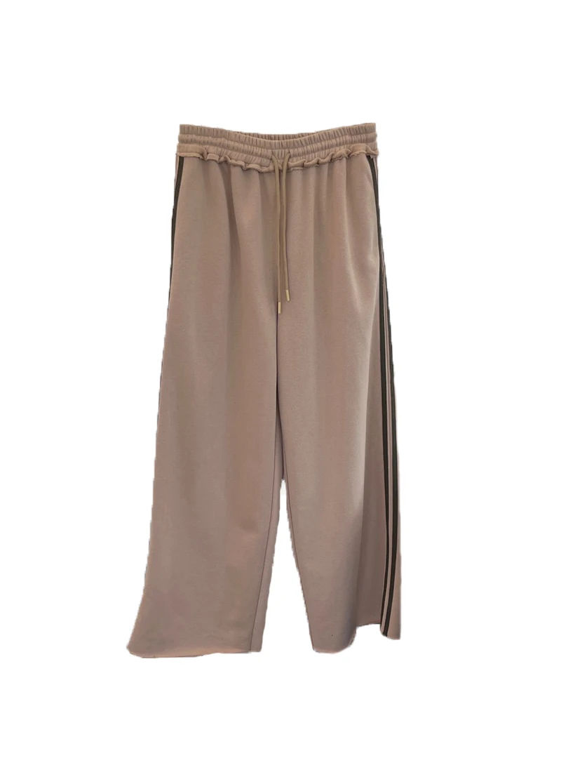 

Color clashing sweatpants fashion loose casual comfortable versatile 2024 autumn and winter new 1107