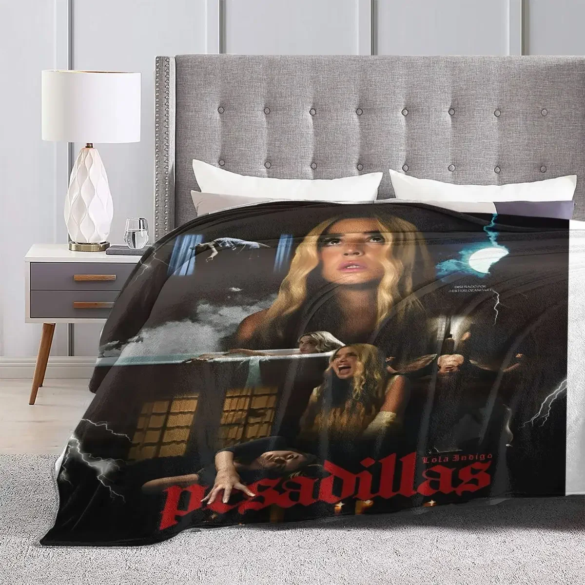 Lolas Indigos Blanket Quality Super Warm Spanish Singer Dancer Throw Blanket Winter Camping Couch Bed Street Trend Bedspread 5