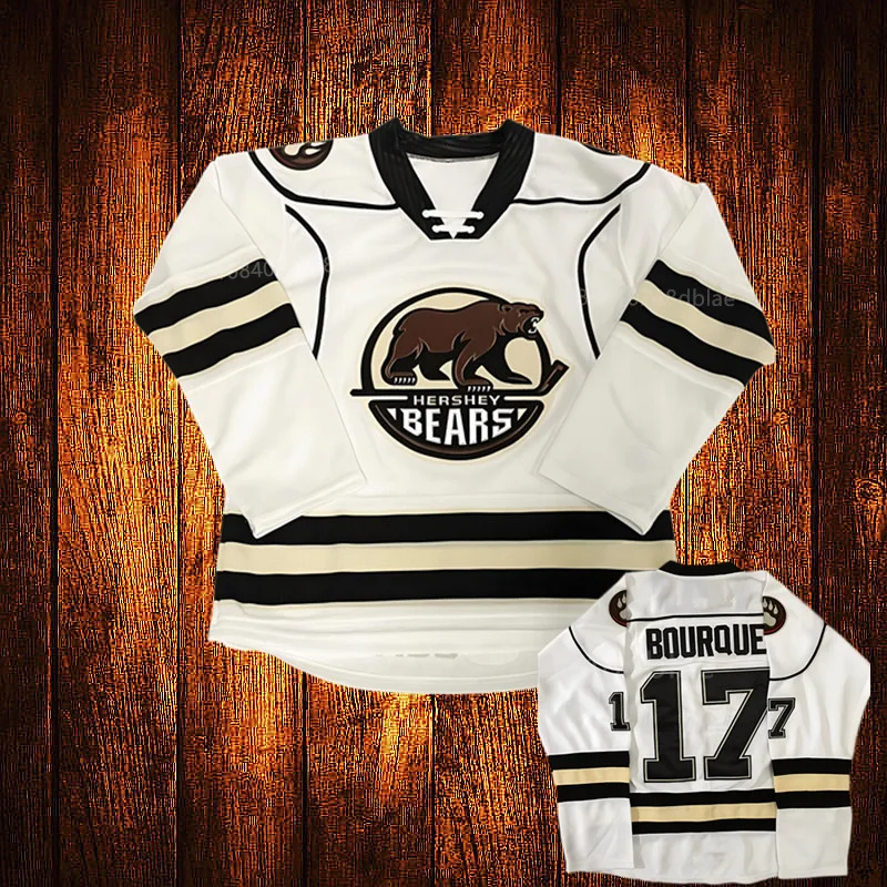 Vintage 2015 Hershey Bears 40 Caleb Herbert Chris Bourque Embroidery Hockey Jersey Youth Kids Adult Any Size And name 045 ice hockey jerseys