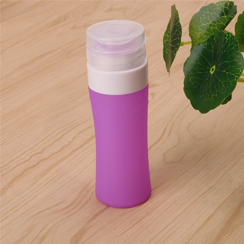 

Portable Refillable Silicone Bottles Lotion Shampoo Press Bottle 60ML