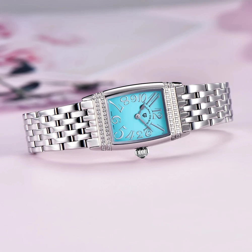 PAGANI DESIGN Women's Watches 2022 Top Brand Luxury Lady Quartz 5Bar Waterproof Stainless Steel Sapphire Clock Diamond Display
