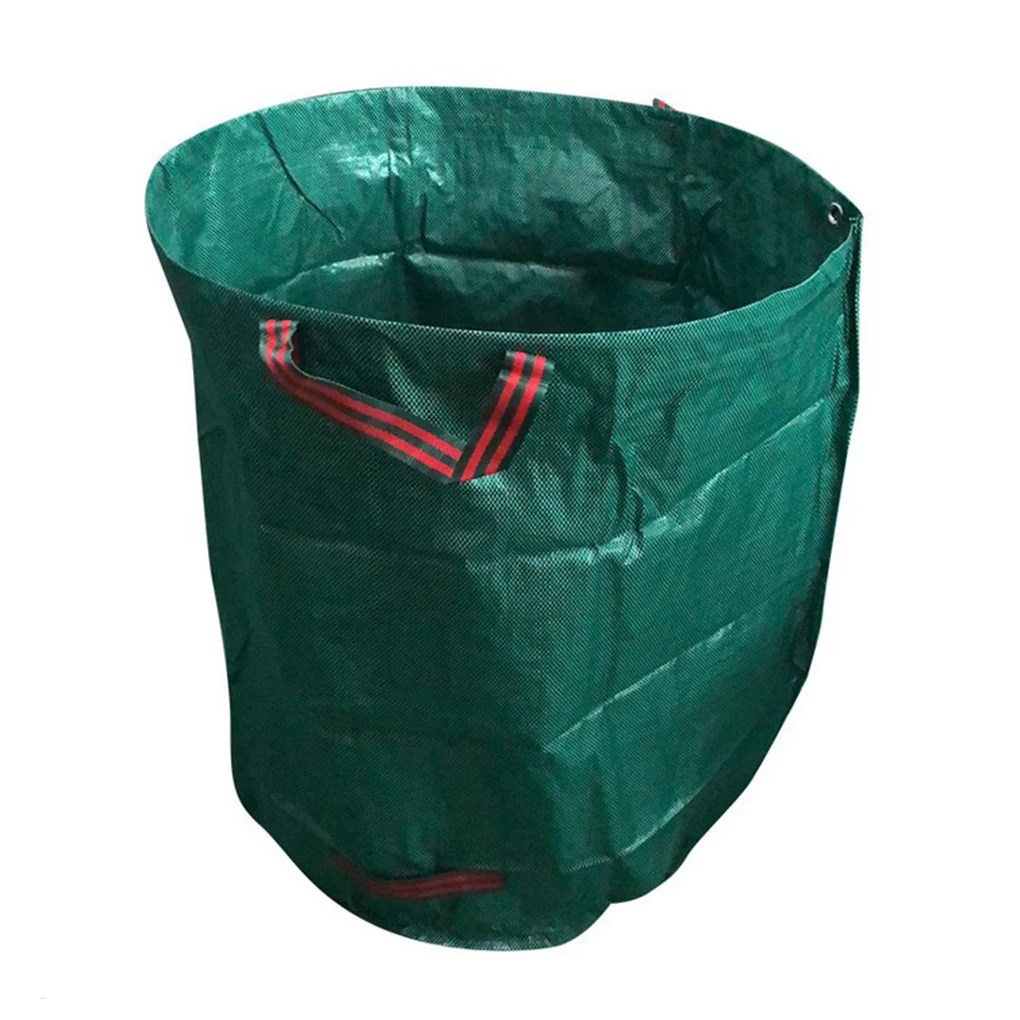 Leaf Storage Bag Waterproof Garden Trash Can Plastic Yard Waste Collection Bin, 500L/132 Gallons