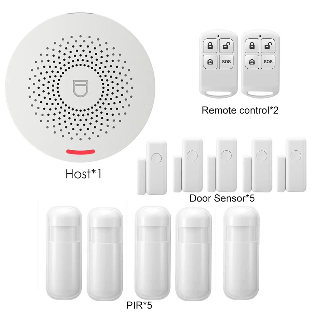 Tuya Smart Home Security Alarm System Hub Kit ,Host with sound function, support Google and Alexa，Smar Life App 