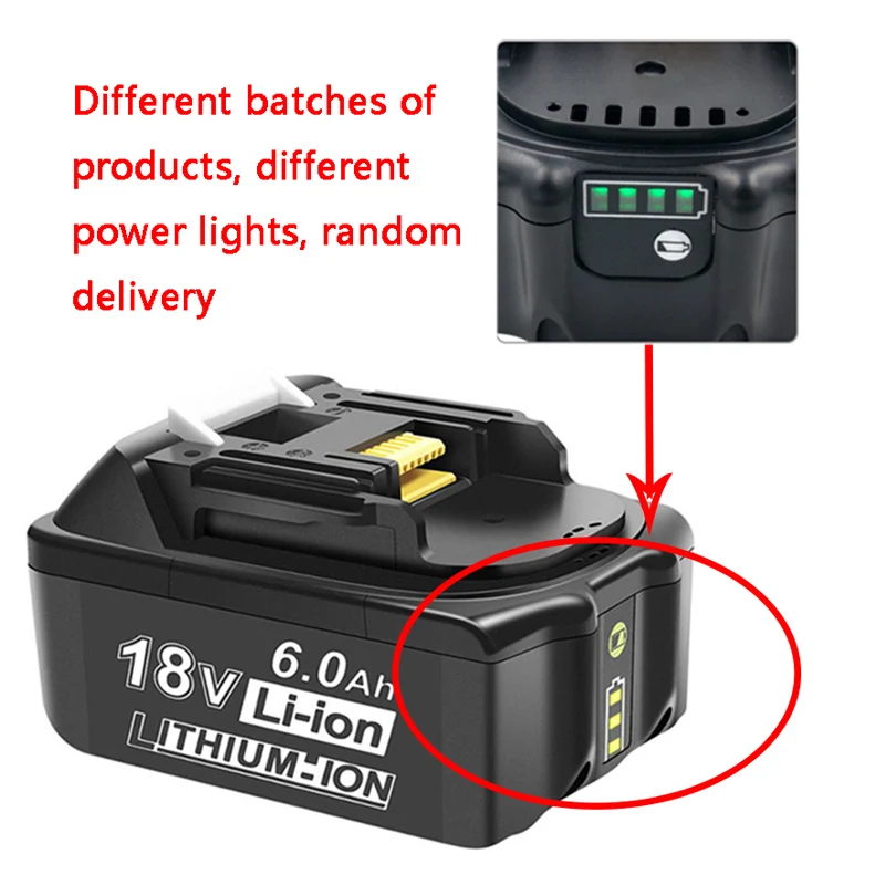 

100% Original Für Makita 18V 6000mAh Aufladbare Power Werkzeuge Batterie mit LED Li-Ion Ersatz LXT BL1860B BL1860 BL1850