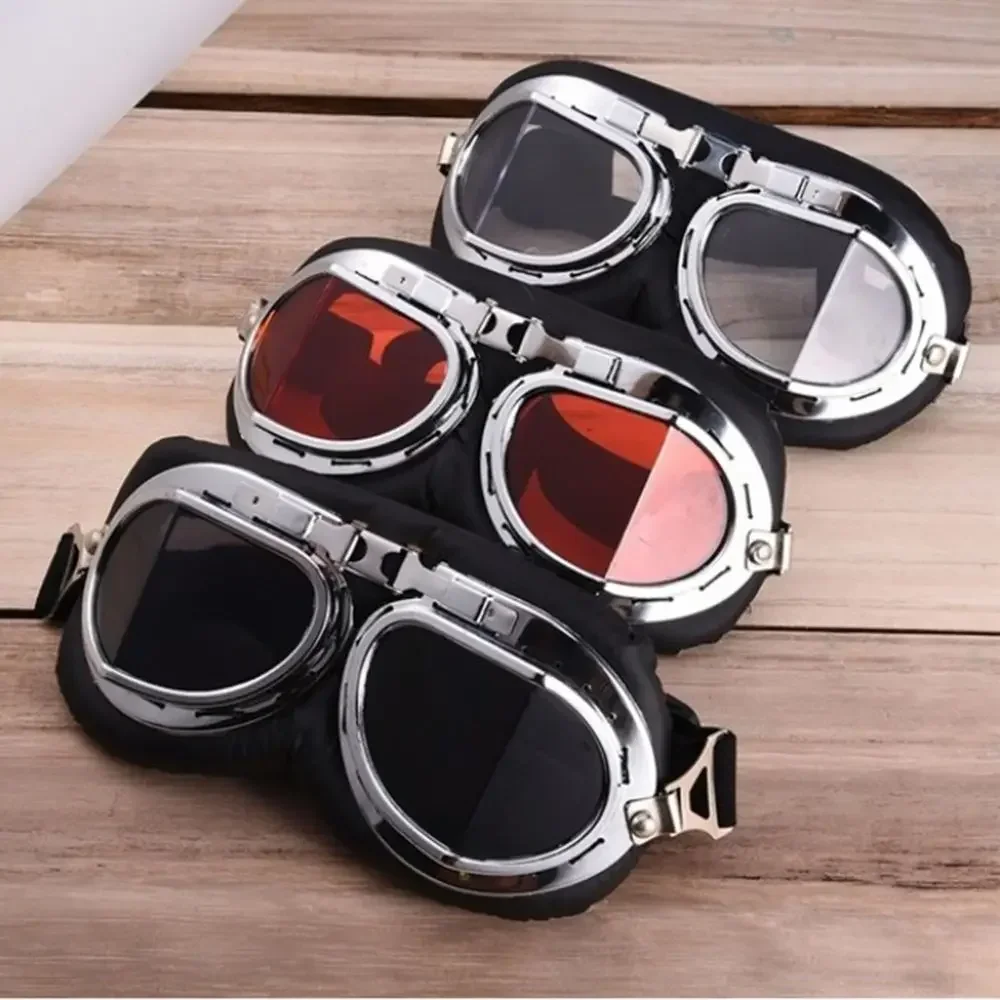 Gafas de motocicleta retro, gafas de aviador vintage, gafas de piloto para volar, gafas para montar en casco, gafas deportivas - China Gafas de motocross y gafas de motocicleta precio