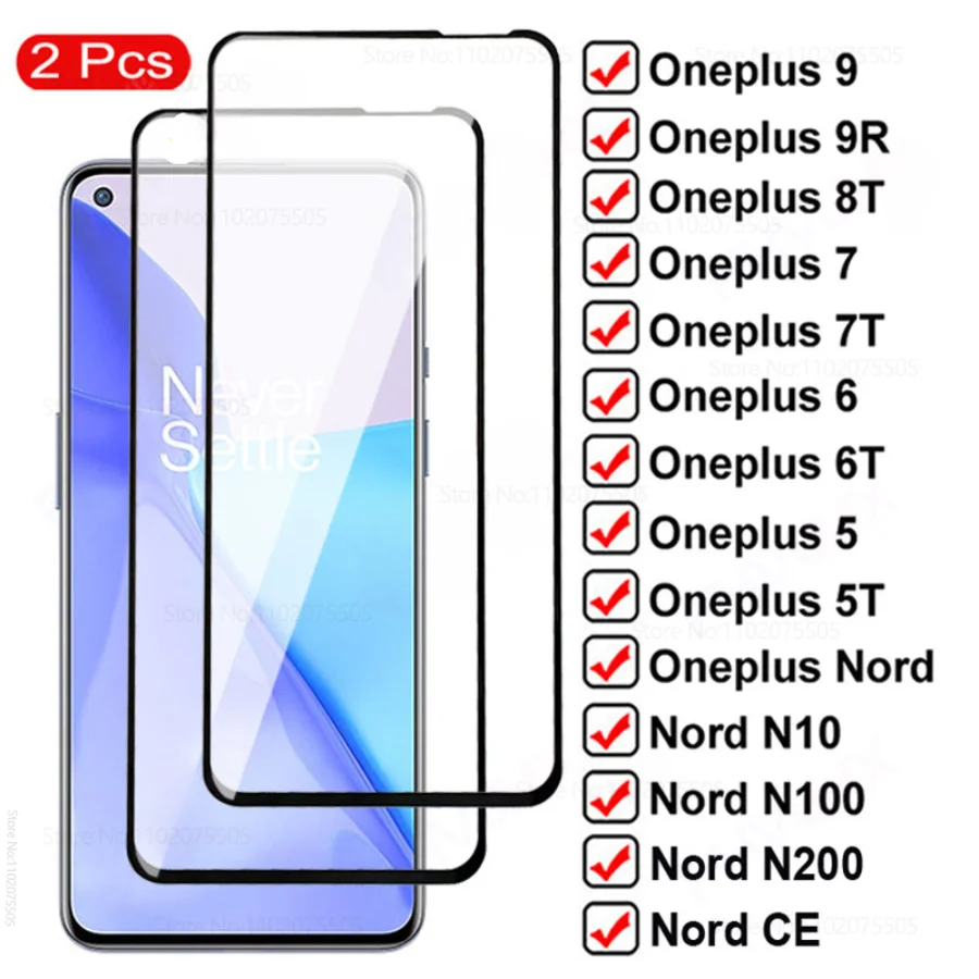 

9D закаленное стекло для Oneplus 9 9R 9E 9Rt 8T 7 7T 6 6T 5 5T Защита экрана для Nord Ce N10 N20 N100 N200 9D Glaas Film
