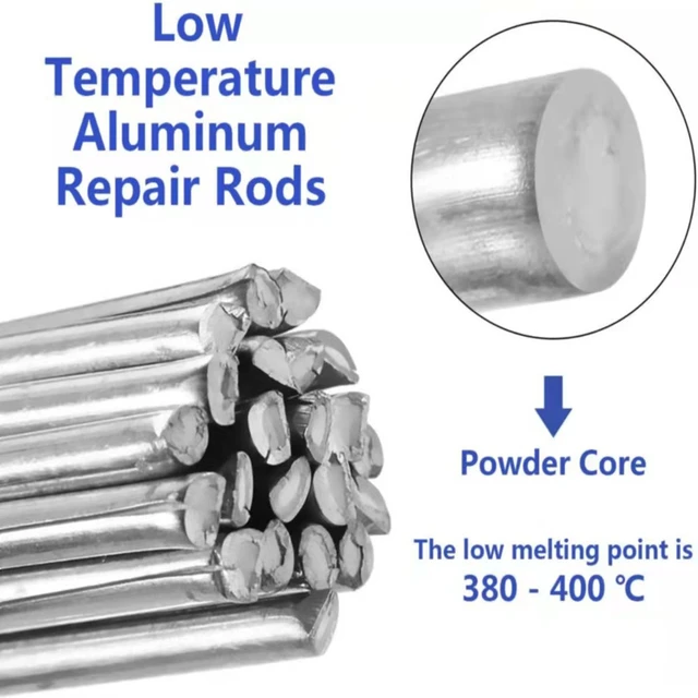 Des électrodes de soudage 50CM basse température fondre aluminium baguette  de soudage universelle fil fourré soudure pas besoin de soudure poudre