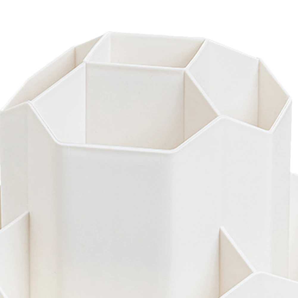 Desktop Stationery Organizer 9 Slots Stationery Storage Box 360 Degree Rotating Cute Pencil Cup Pot for Home Office School 5
