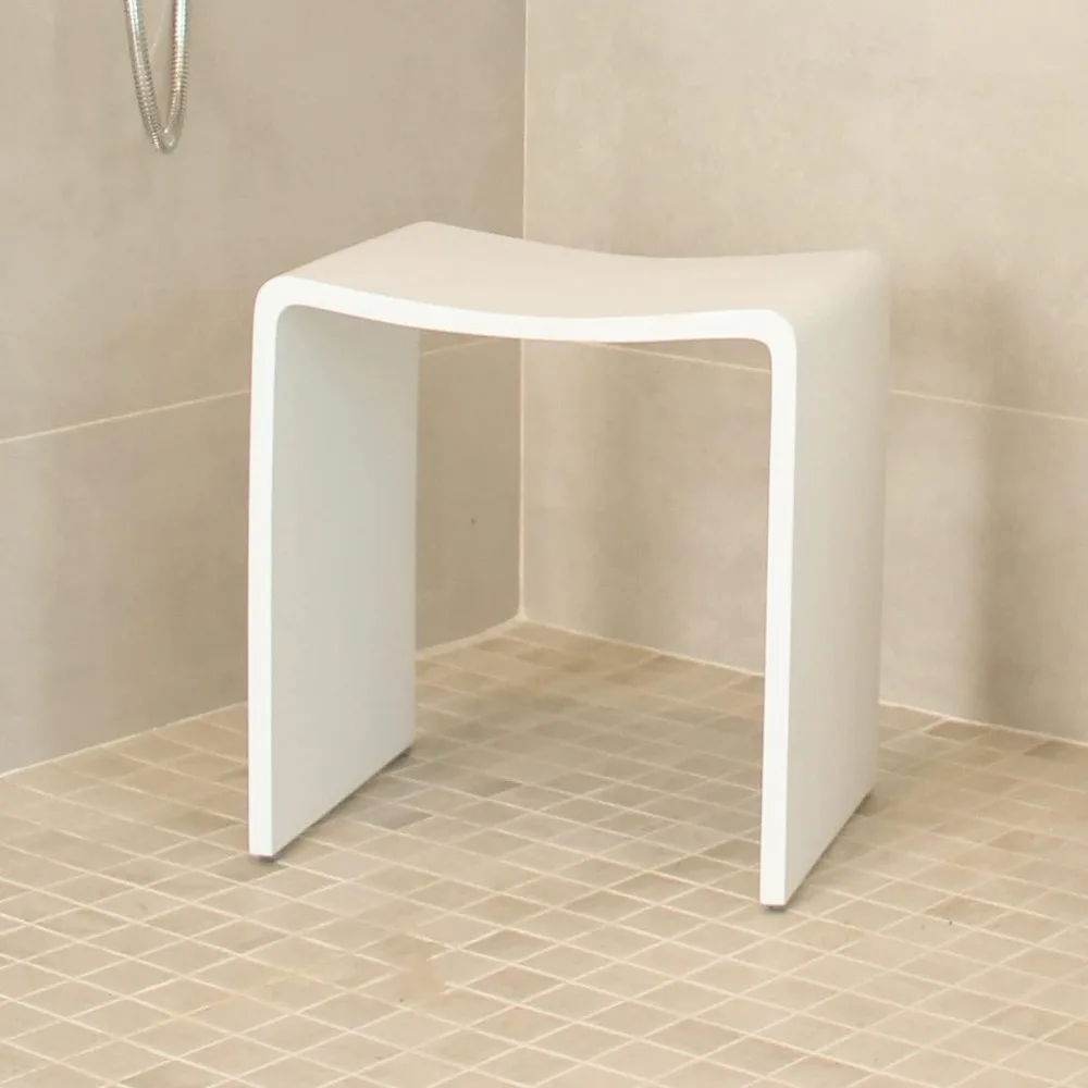 Shower Chair - Concrete, Waterproof Shower Stool, Bath Seat, FSA HSA Eligible, Medical Use, 300 lbs Weight Capacity, Non-Slip 4