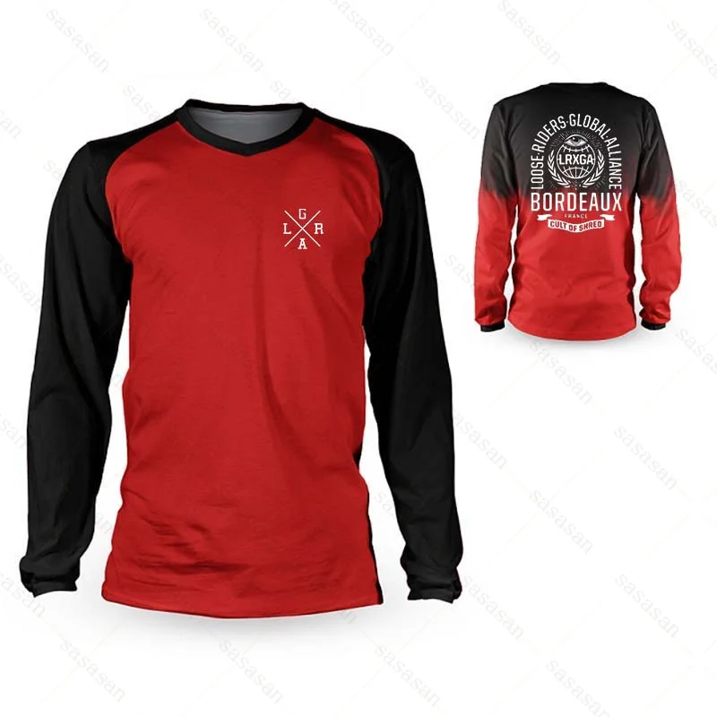 thumbnail image 1 of Camisetas de manga corta para motocross, camisetas holgadas para ciclistas, camisetas transpirables para bicicleta de montaña, DH, BMX, Enduro, sudaderas para hombre, 1 of 5