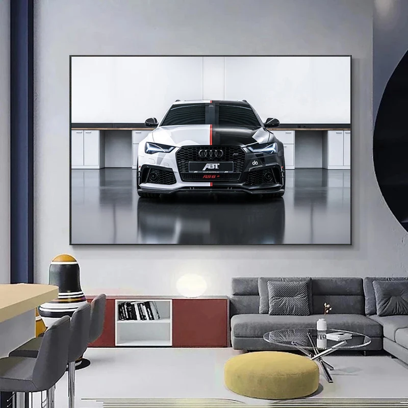 Impression D'Art Audi Personnalisée - Affiche Style Bloc Lego