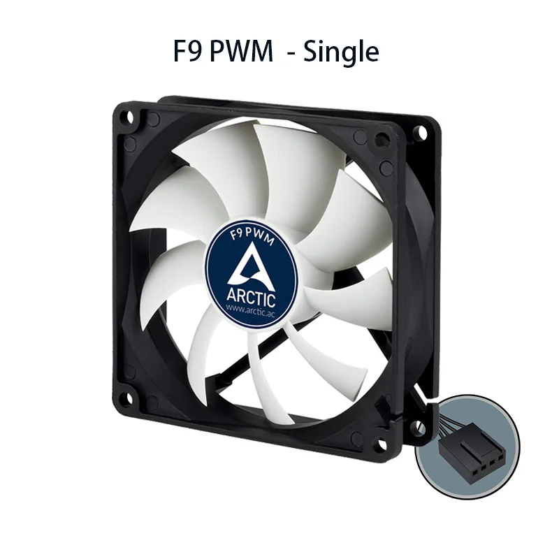 ARCTIC F9 Ventola Per PC Da 92 Mm - Silenziosa, 1800 RPM, Flusso D'Aria 43 CFM - Cuscinetto Fluido Dinamico - Connessione A 3 Pin
