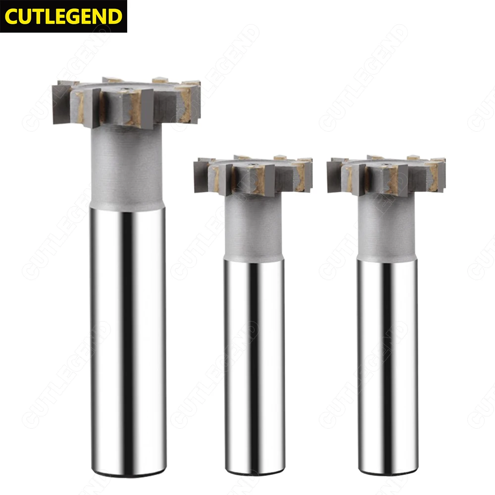 

Welded YG8 Alloy T-Slot Milling Cutter16 20 Tungsten Steel Rough Inserted Straight Shank For Hardness Metal Keyway Endmills Tool
