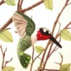 Christmas Mini Balls Acrylic Red Bird Ornaments Thanksgiving Bird Decorative Fashion Hanging Ornaments Pearl Garland новый год 6