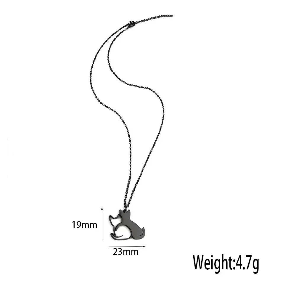 double cat necklace