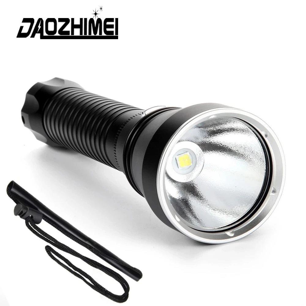 Xhp70 Led Torcia Subacquea Ipx8 Impermeabile Giallo/Bianco Luce Sottomarina Torcia Lamp100M Luce Flash Subacquea 26650 Faro