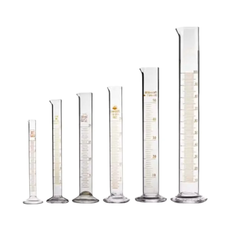 Glass cylinder with round bottom High borosilicate glass precision graduated cylinder for lab
