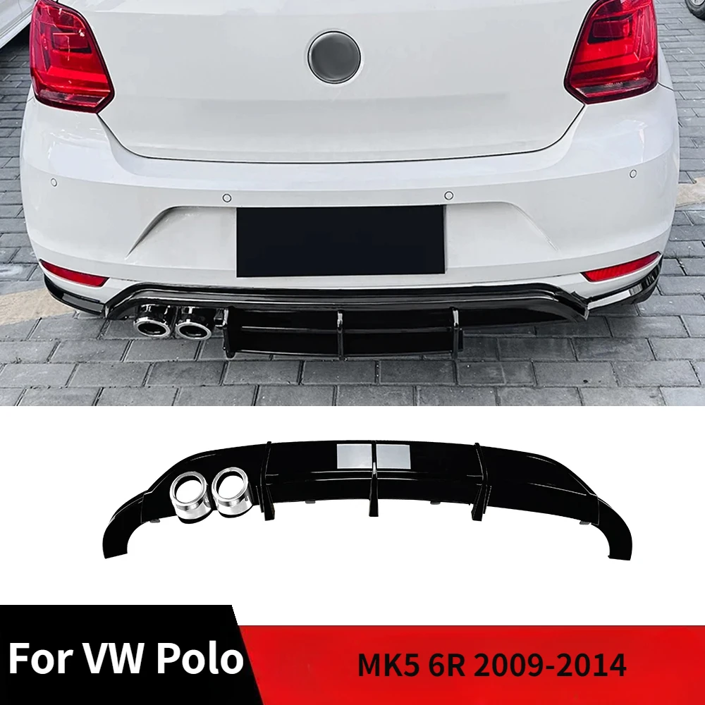 

Губа для заднего бампера автомобиля VW Polo MK5 6R 2009-2014, диффузор, спойлер, сплиттер, протектор, автомобильная отделка, автозапчасти, украшение