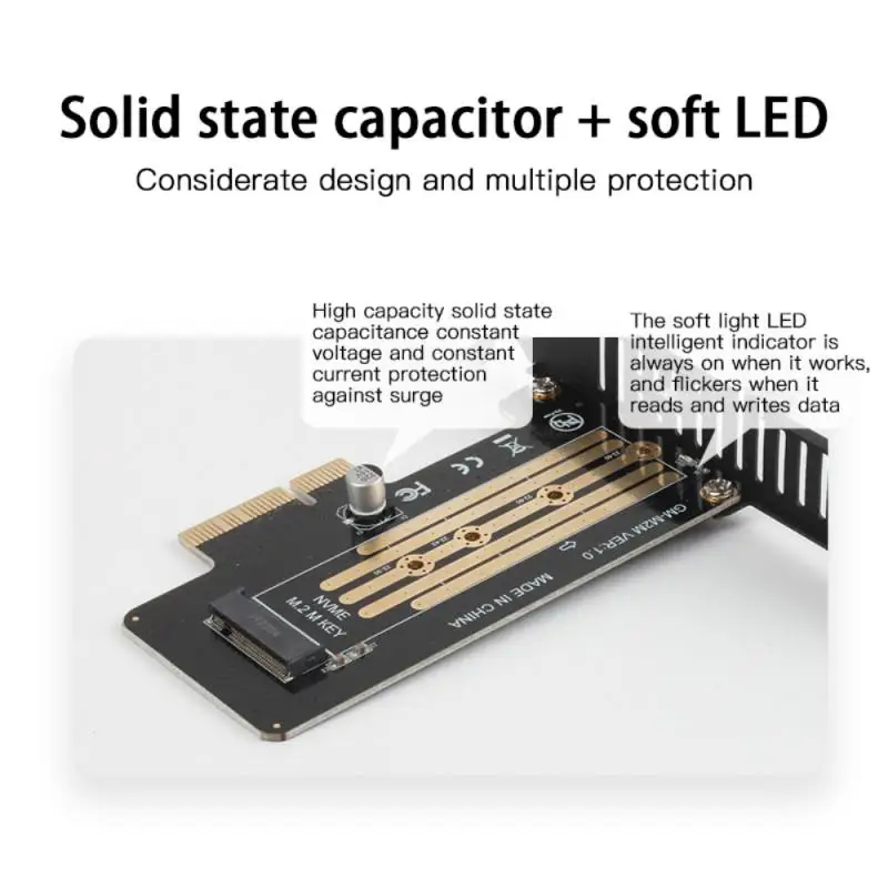 Tishric  ī  , ̴  ũ,  ̽ , Mb Key Nvme Ngff to Pcie 4x ޴ M.2 Ssd Sata LED