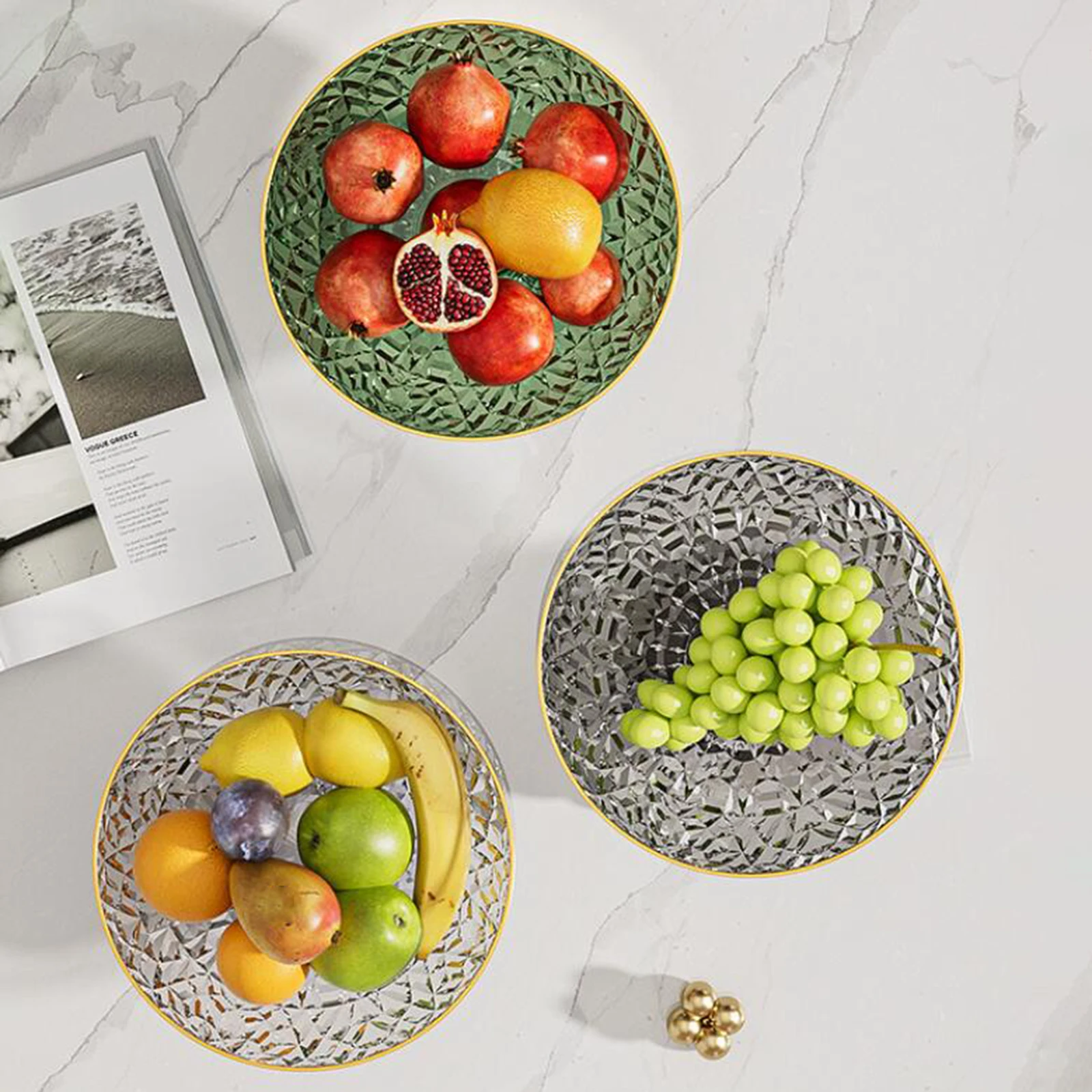 Fruit Bowl with Drainer Vegetable Strainer Basket Durable Round Decorative Multipurpose Container Large for Table Centerpiece snack bowl