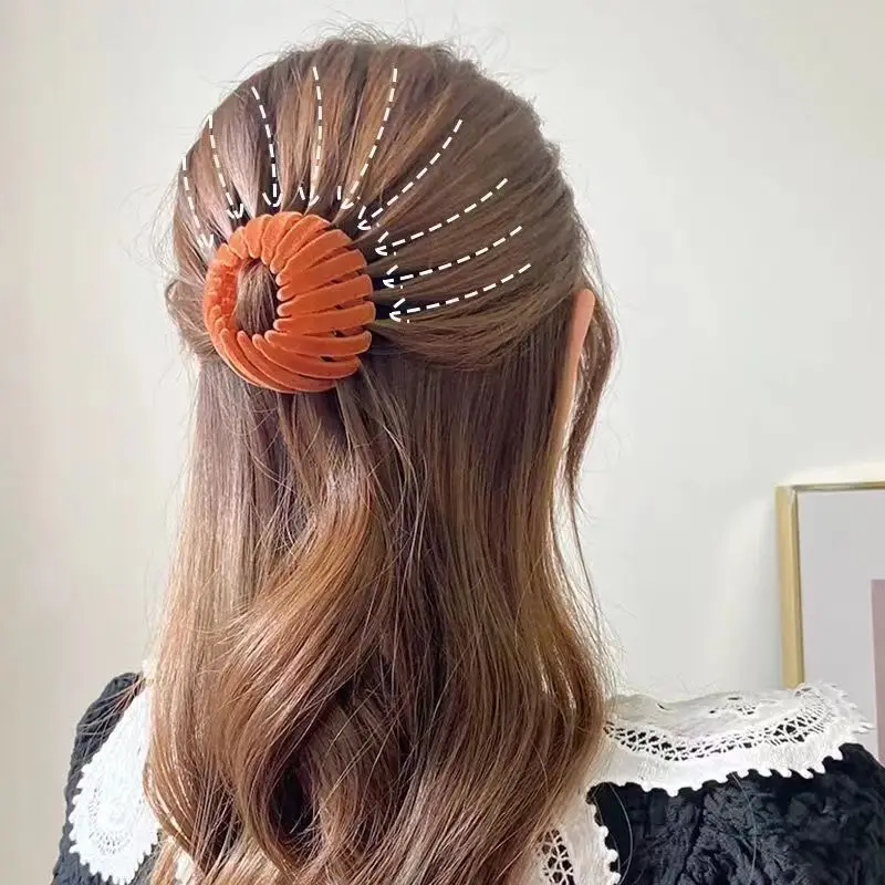 Ponytail Hair Rings Clips Hair Clips Women Bird Nest Shaped Hair Hairpin Simple Magic Lazy Braider Tool Women Hair Accessories 3