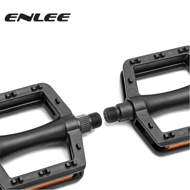 ENLEE Bicycle Pedals Mtb plastic Footrest Flat Mountain Bike Paddle Grip Pedalen Bearings Footboards Cycling Foot Hold