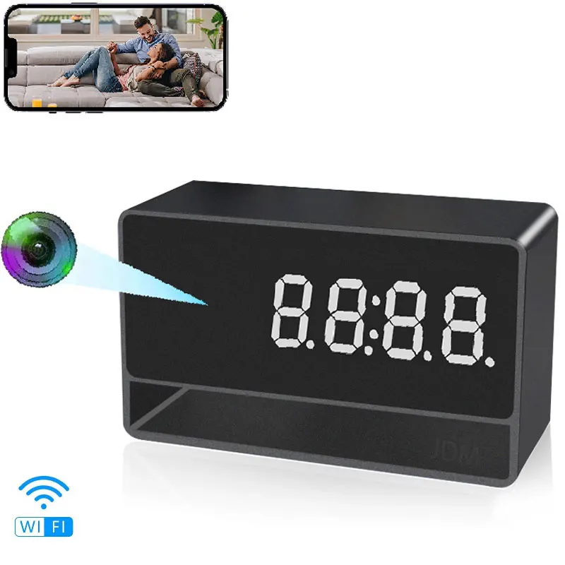 Hidden WiFi security camera in clock body