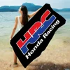 3D HRC HONDA Motorcycle Logo Microfiber Beach Towel Absorbent Quick Dry Soft Yoga Swimming Resort Mountain Climbing Towel 1