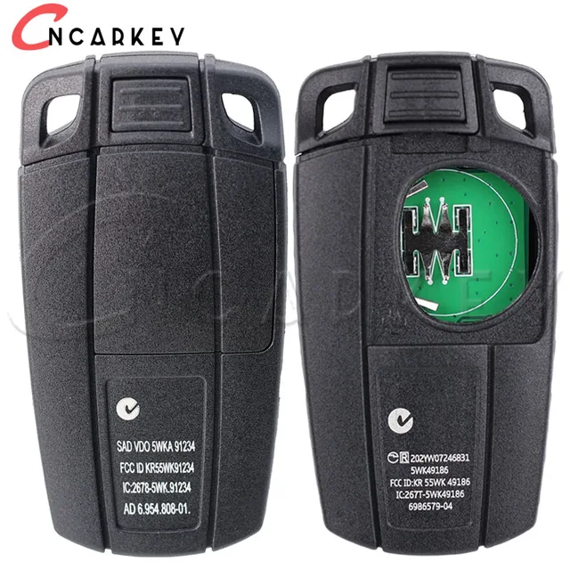 รีโมทกุญแจควบคุมอัจฉริยะแบบครึ่งสำหรับ BMW ชิป 46 ความถี่ 315LP 315/433/868MHz ระบบ CAS3 สำหรับซีรีส์ 1/3/5/7 X5 X6 E60 E61 E70 E71 E87 E90 Z4 5